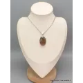 Pendentif ovale en Actinolite verte - Bijoux en Actinolite