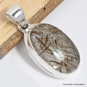 Petit pendentif Actinolite Verte oval Bijoux en Actinolite CWA23.5