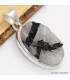 Pendentif Tourmaline noire sur Quartz blanc ovale Bijoux en Tourmaline Noire CWA25.2