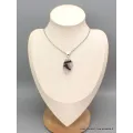 Pendentif Tourmaline noire sur Quartz blanc ovale - Pendentifs pierres naturelles