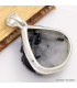 Pendentif Tourmaline noire sur Quartz blanc forme goutte Pendentifs pierres naturelles CWA25.3