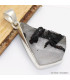 Bijou Pendentif Tourmaline noire sur Quartz losange Bijoux en Tourmaline Noire CWA25.4