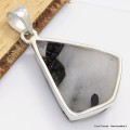 Bijou Pendentif Tourmaline noire sur Quartz losange Bijoux en Tourmaline Noire CWA25.4