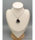 Pendentif Tourmaline noire sur Quartz blanc forme goutte Pendentifs pierres naturelles CWA25.3