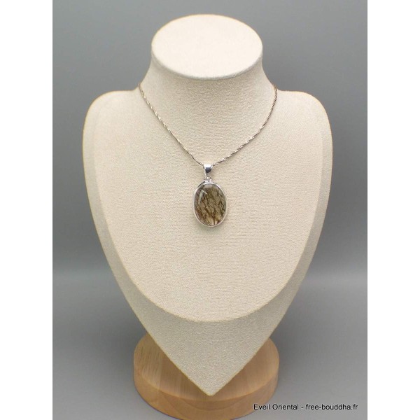 Bijou Actinolite Verte pendentif oval Bijoux en Actinolite CWA23.4