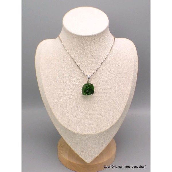 Bijou pendentif Chrome diopside serti griffes-e Pendentifs pierres naturelles PAC59.6