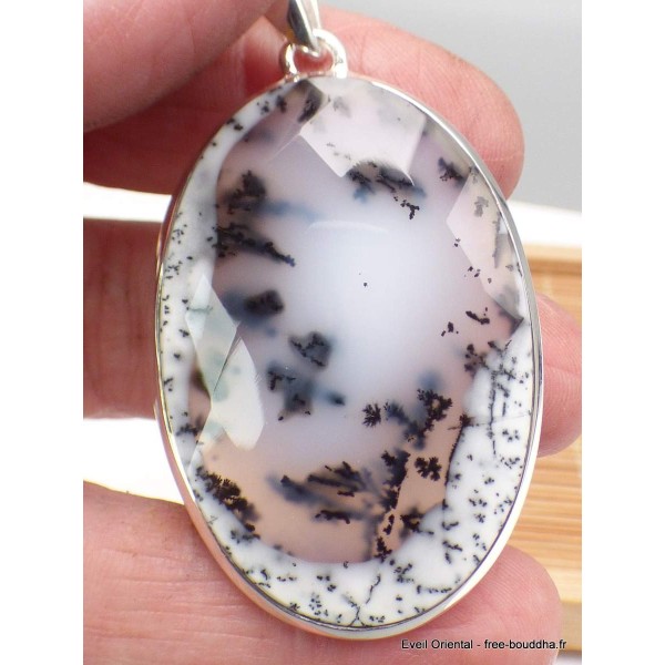 Gros Pendentif en Merlinite facettée Pendentifs pierres naturelles PAC58