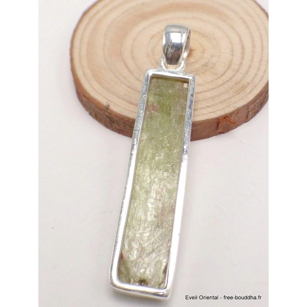 Long Pendentif en Cyanite verte brute Bijoux en Cyanite Verte PAC13.4