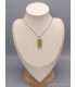 Pendentif en Cyanite verte brute serti clos Bijoux en Cyanite Verte PAC13.4-a