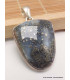 Pendentif Pyrite sur Agate forme écusson Bijoux en Pyrite sur Agate PAC61.8