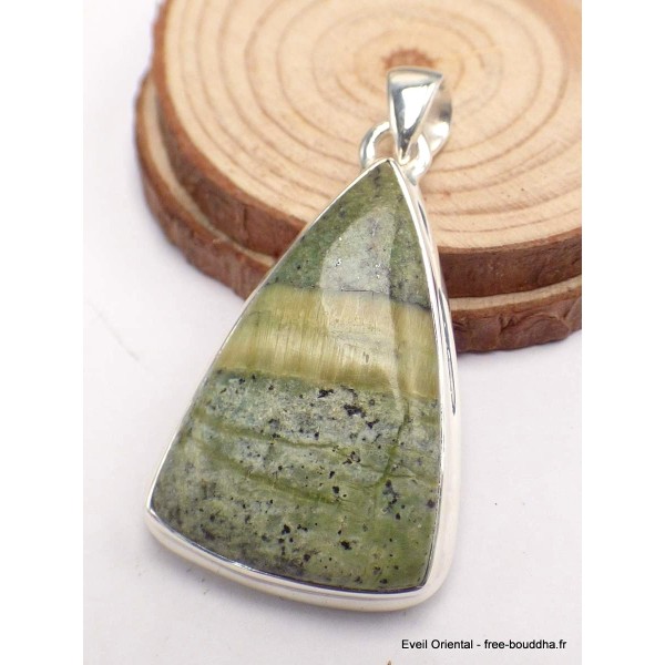 Pendentif Opale Impériale triangulaire-cx Bijoux en Opale Verte Impériale CWA28