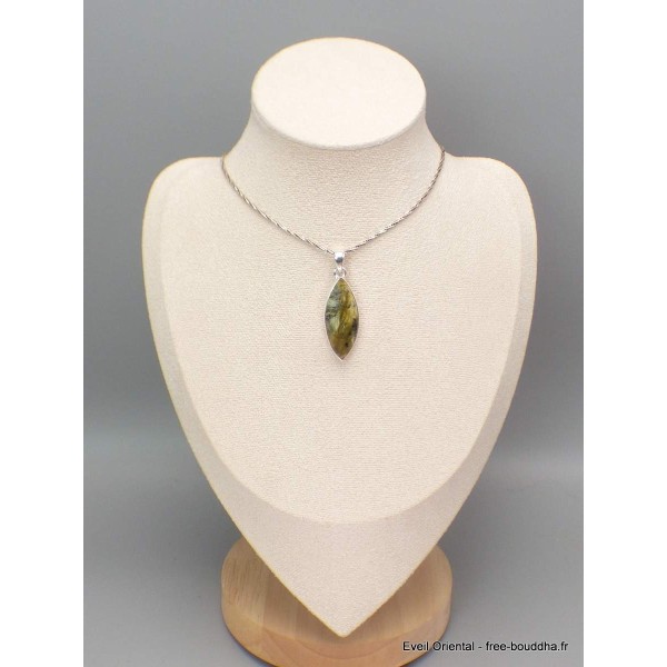 Bijou Pendentif en Opale Impériale forme marquise Pendentifs pierres naturelles CWA28.2