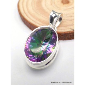 Pendentif oval en Quartz Mystique Bijoux en Quartz Mystique PAC30.6