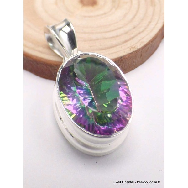 Pendentif oval en Quartz Mystique Bijoux en Quartz Mystique PAC30.6