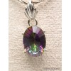 Pendentif argent Quartz mystique bélière feuille Bijoux en Quartz Mystique PAC30.8