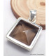 Bijou Quartz fumé pendentif carré Pendentifs pierres naturelles PAC72.6