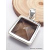 Bijou Quartz fumé pendentif carré Pendentifs pierres naturelles PAC72.6