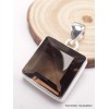 Bijou Quartz fumé pendentif carré Pendentifs pierres naturelles PAC72.6