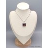 Bijou Quartz fumé pendentif carré Pendentifs pierres naturelles PAC72.6