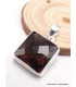 Pendentif Bijou Quartz fumé pendentif carré Bijoux en Quartz Fumé PAC72.7