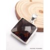 Pendentif Bijou Quartz fumé pendentif carré Bijoux en Quartz Fumé PAC72.7