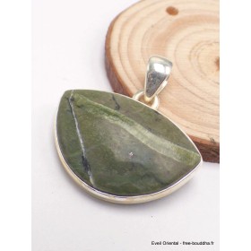 Pendentif Opale Verte Impériale semi-ronde Pendentifs pierres naturelles PAC76.3