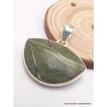 Pendentif Opale Verte Impériale semi-ronde Pendentifs pierres naturelles PAC76.3