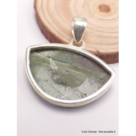 Pendentif Opale Verte Impériale semi-ronde Pendentifs pierres naturelles PAC76.3