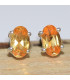 Clous d'oreilles Grenat mandarin oval facetté Bijoux en Grenat YM56-CWA33