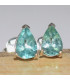 Clous d'oreilles Apatite bleu néon facettée Bijoux en Apatite bleue CWA34