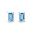 Clous d'oreilles Topaze bleue facettée Bijoux en Topaze CWA36
