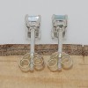 Clous d'oreilles Topaze bleue facettée Bijoux en Topaze CWA36