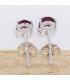 Clous d'oreilles Grenat rouge facetté Bijoux en Grenat cwa38