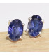 Clous d'oreilles Iolite facettée rondes Bijoux en Iolites ou Cordiérite CWA39