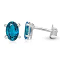 Clous d'oreilles Topaze London facettée-ak - Bijoux en Topaze