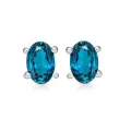 Clous d'oreilles Topaze London facettée-ak - Bijoux en Topaze