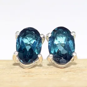 Clous d'oreilles Topaze London facettée-ak - Bijoux en Topaze