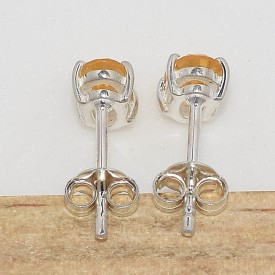 Boucles d'oreilles clous en Citrine facettée Bijoux en Citrine CWA41