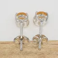 Boucles d'oreilles clous en Citrine facettée - Boucles d'oreilles en pierres naturelles