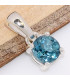 Petit Pendentif rond Topaze London facetté Bijoux en Topaze CWA45