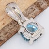 Petit Pendentif rond Topaze London facetté Bijoux en Topaze CWA45