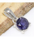 Petit pendentif Iolite facettée rond Bijoux en Iolites ou Cordiérite CWA46