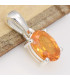 Pendentif Grenat Mandarin facetté oval Pendentifs pierres naturelles CWA47