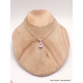 Petit Pendentif en pierre Morganite facettée Bijoux en Morganite CWA48