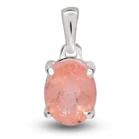 Petit Pendentif Pierre naturelle Morganite facettée - Bijoux en Morganite