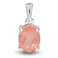 Petit Pendentif Pierre naturelle Morganite facettée - Bijoux en Morganite