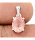 Petit Pendentif en pierre Morganite facettée Bijoux en Morganite CWA48