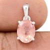 Petit Pendentif en pierre Morganite facettée Bijoux en Morganite CWA48