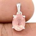 Petit Pendentif Pierre naturelle Morganite facettée - Bijoux en Morganite