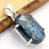 Pendentif en Cyanite mousse bleu sarcelles facettée Pendentifs pierres naturelles CWA49.1